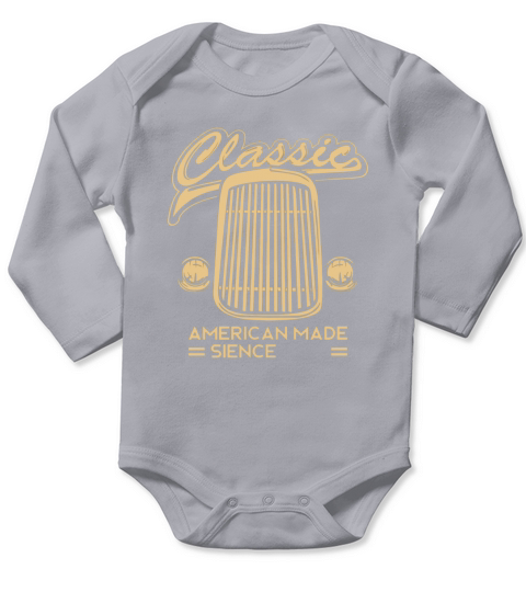 classic vintage car grill Long Sleeve Baby One-Piece
