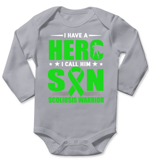 For my son, SCOLIOSIS warrior Long Sleeve Baby One-Piece