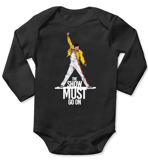 Freddie Mercury Queen The Show Must Go On Long Sleeve Baby One-Piece