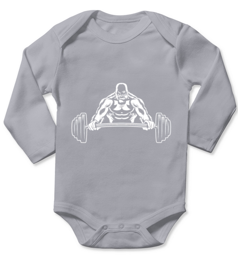 Gorilla Weightlifting Gym Weightlifter Long Sleeve Baby One-Piece