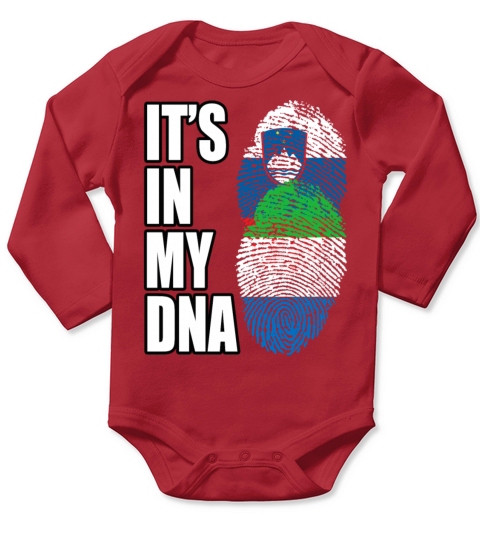 Slovenian And Sierra Leonean Vintage Heritage DNA Long Sleeve Baby One-Piece