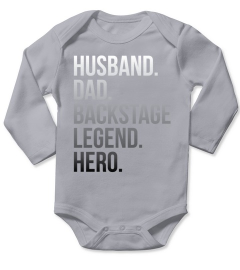 Stage Crew Quote for your Backstage Tech Husband Long Sleeve Baby One-Piece