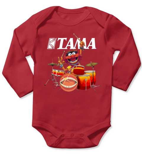 The Muppet Show Animal Playing Tama Drums Shirtc Long Sleeve Baby One-Piece