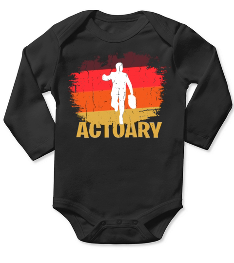 Vintage Actuary Design Long Sleeve Baby One-Piece
