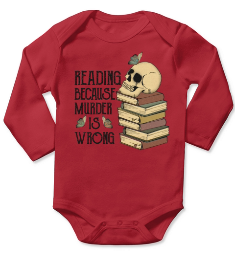 Vintage Reading Sublimation 8 Long Sleeve Baby One-Piece
