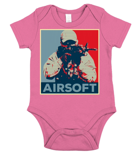 Airsoft Vintage Poster Short Sleeve Baby One-Piece