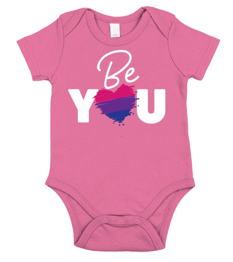 Bisexual Bi Pride Flag Heart Be Short Sleeve Baby One-Piece