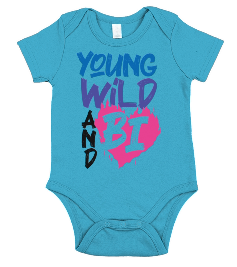 Bisexual Bi Pride Flag Young Wild Short Sleeve Baby One-Piece