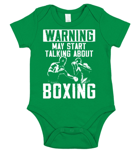 Boxing Vintage Warning May Start Short Sleeve Baby One-Piece