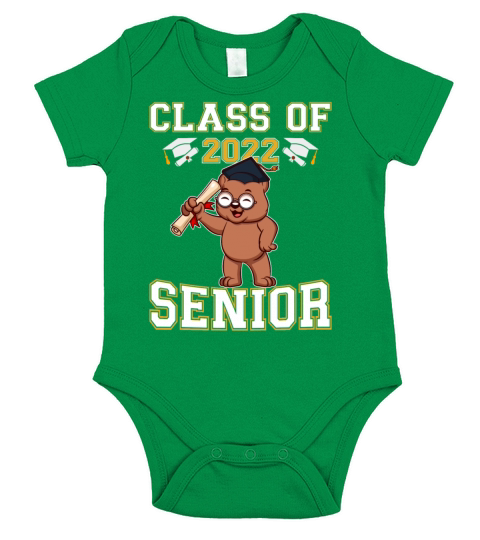 Class Of 2022 Senior Graduate Funny Graduation Short Sleeve Baby One-Piece
