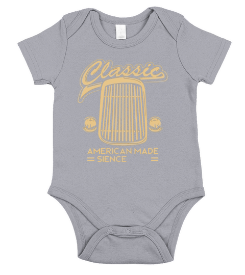 classic vintage car grill Short Sleeve Baby One-Piece