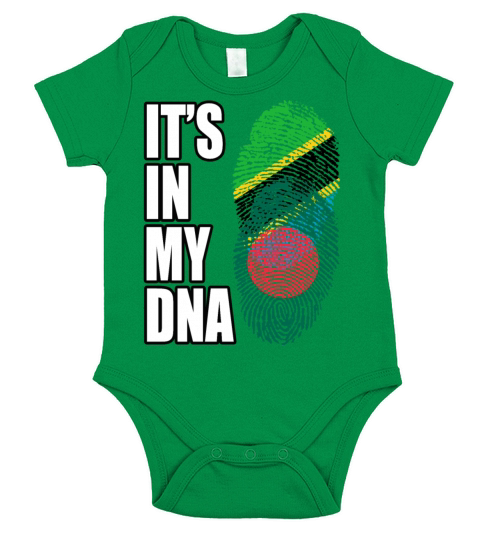 Tanzanian And Bangladeshi Vintage Heritage DNA Fla Short Sleeve Baby One-Piece