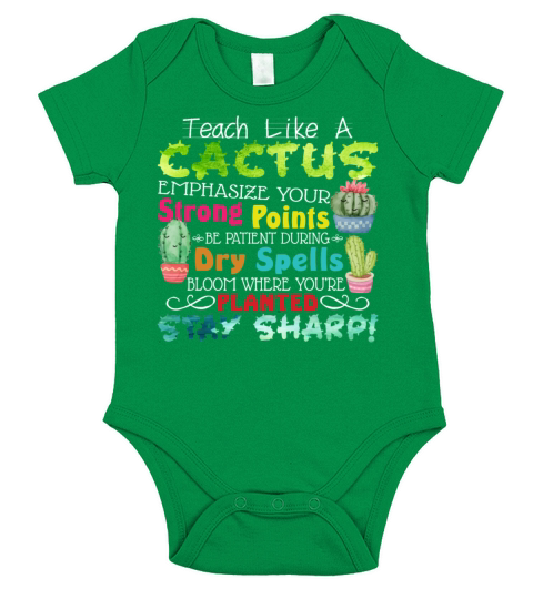 Teach Like A Cactus Emphasize Your Strong Points Short Sleeve Baby One-Piece