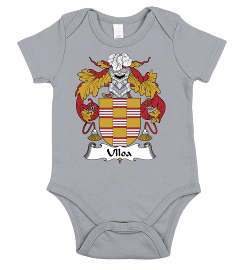 Ulloa Family Crest Spanish Family Crests Short Sleeve Baby One-Piece