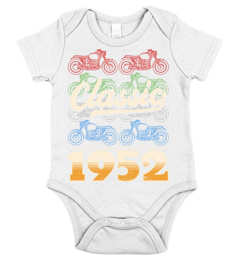 Vintage 1952 Original Parts Motorcycle Rider Short Sleeve Baby One-Piece