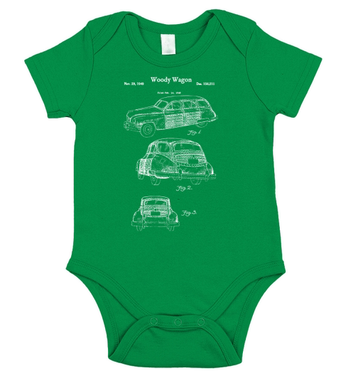 Vintage Woody Station Wagon Shirt - Woodie Automobile Car Short Sleeve Baby One-Piece