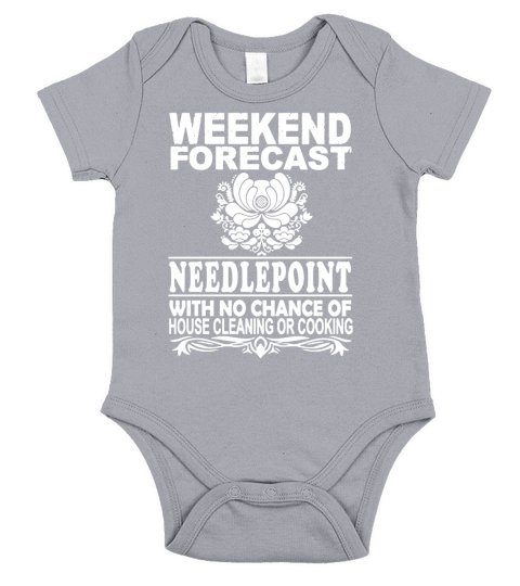 Weekend Forecast Needlepoint Short Sleeve Baby One-Piece