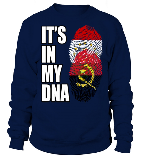 Tajikistani And Angolan Vintage Heritage DNA Flag Sweatshirt Unisex