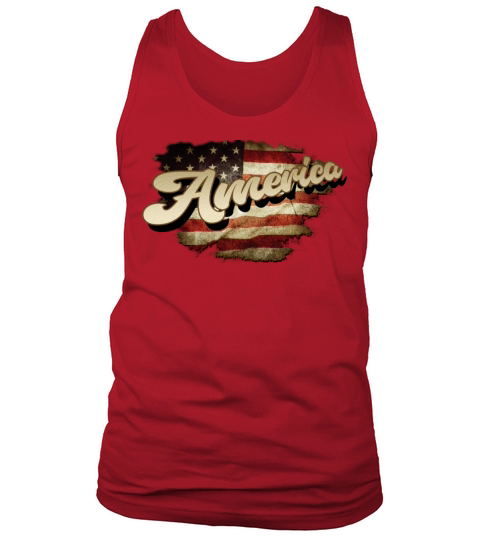 AMERICA VINTAGE FLAG DAY Tank Top Unisex