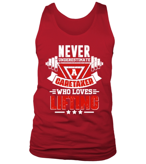 Never Underestimate Caretaker Gym Workout Fitness Tank Top Unisex