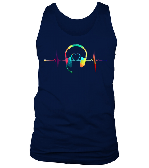 Retro Watercolor Dispatcher Heartbeat Tank Top Unisex