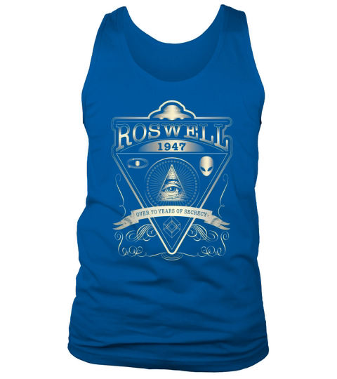 Roswell 1947 Alien Vintage Style UFO Area Tank Top Unisex