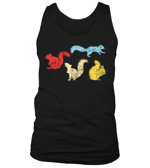 Squirrel Acorn Retro Vintage Tank Top Unisex