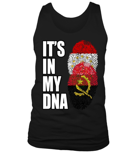 Tajikistani And Angolan Vintage Heritage DNA Flag Tank Top Unisex