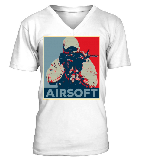 Airsoft Vintage Poster V-Neck T-shirt