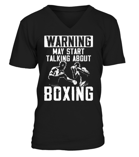 Boxing Vintage Warning May Start V-Neck T-shirt