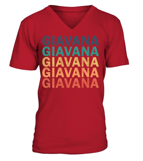 Giavana Name T Shirt - Giavana Vintage Retro Name V-Neck T-shirt