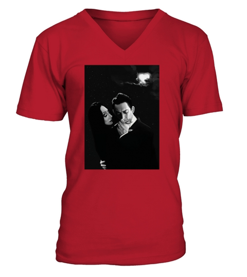 Gomez and Morticia Addams - T Shirt V-Neck T-shirt