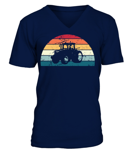 Retro Agriculture Sunset Vintage Farming Sunrise V-Neck T-shirt
