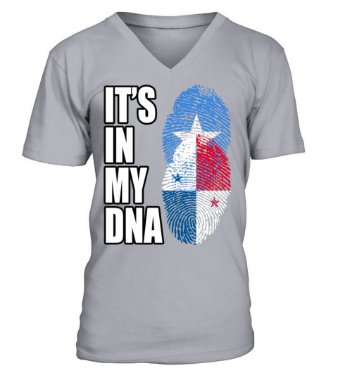 Somali And Panamanian Vintage Heritage DNA Flag V-Neck T-shirt