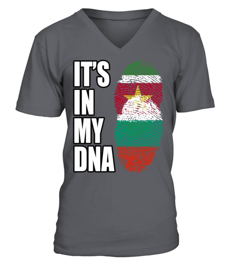 Surinamese And Bulgarian Vintage Heritage DNA Flag V-Neck T-shirt