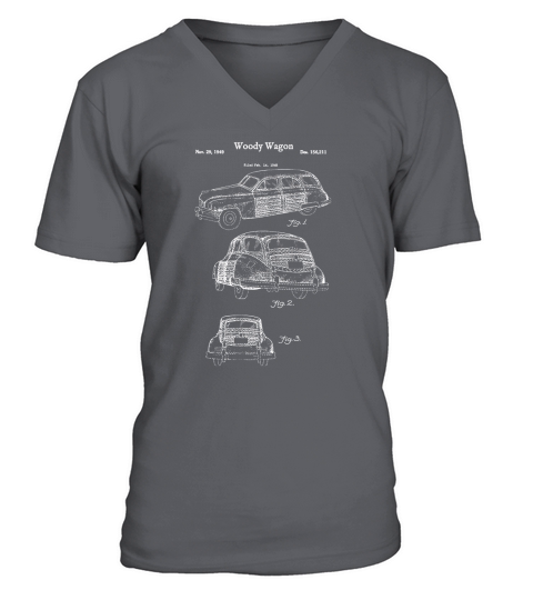 Vintage Woody Station Wagon Shirt - Woodie Automobile Car V-Neck T-shirt