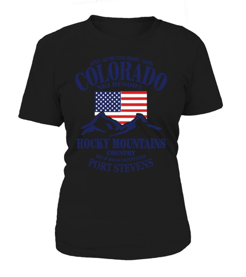 Aspen - Colorado Ski Resort - USA Flag T-Shirts Women's T-Shirt