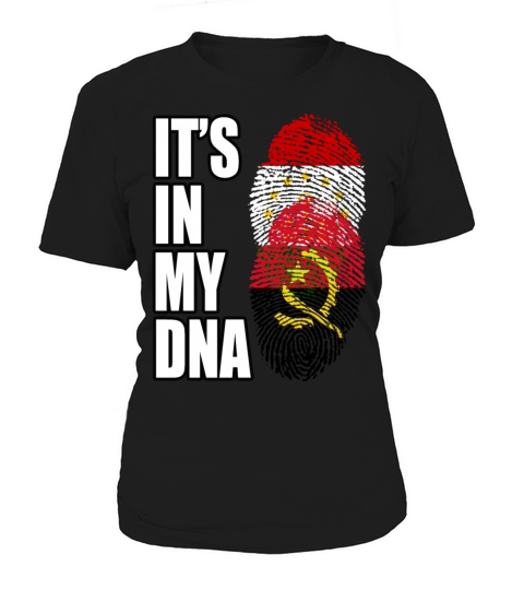 Tajikistani And Angolan Vintage Heritage DNA Flag Women's T-Shirt