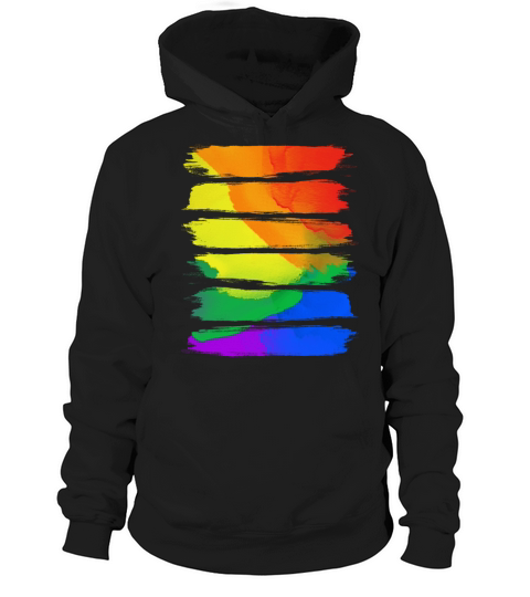 LGBTQ Rainbow Flag Lesbian Gay Bisexual Trans Hoodie Unisex