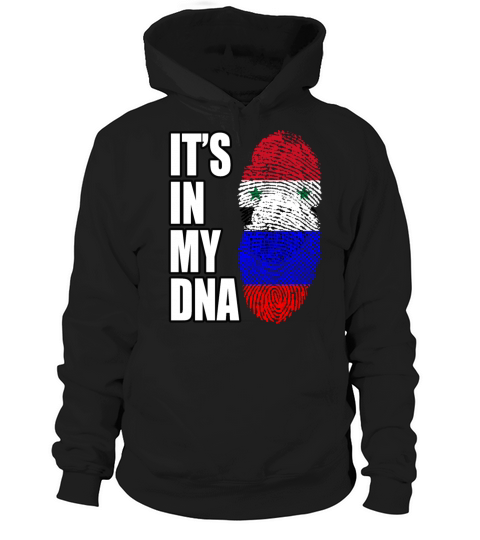 Syrian And Russian Vintage Heritage DNA Flag Hoodie Unisex