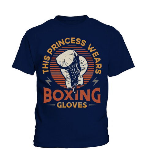 Boxing Girl Gloves Vintage Retro Kids T-Shirt