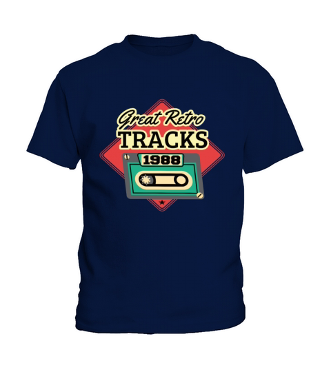 Great Retro Tracks 1988 Cassette Vintage Birthday Kids T-Shirt