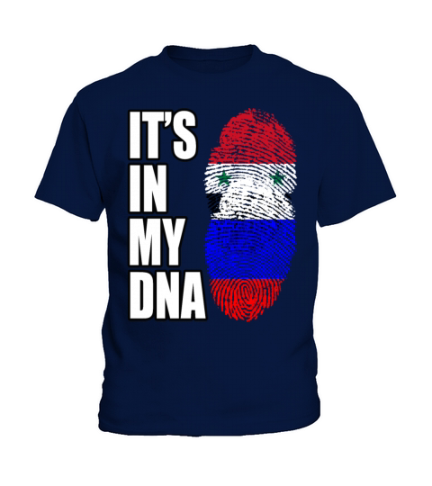 Syrian And Russian Vintage Heritage DNA Flag Kids T-Shirt