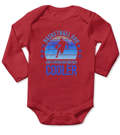 Basketball Fan Player Dad Fathers Day Birthday Long Sleeve Baby One-Piece