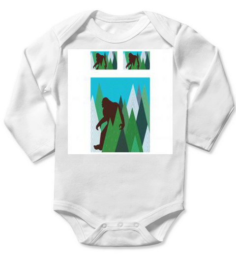 Bigfoot Forest Bedding Set Long Sleeve Baby One-Piece