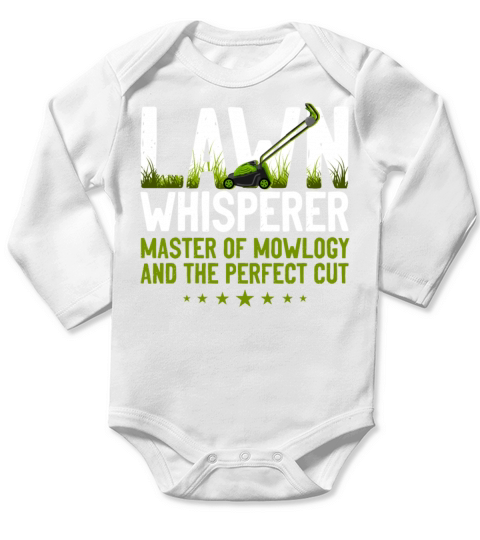 Lawn Mower Mowing Dad Father Long Sleeve Baby One-Piece