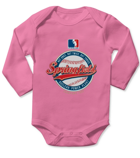Springfield Nuclear Power Plant Softball T-Shirt Long Sleeve Baby One-Piece