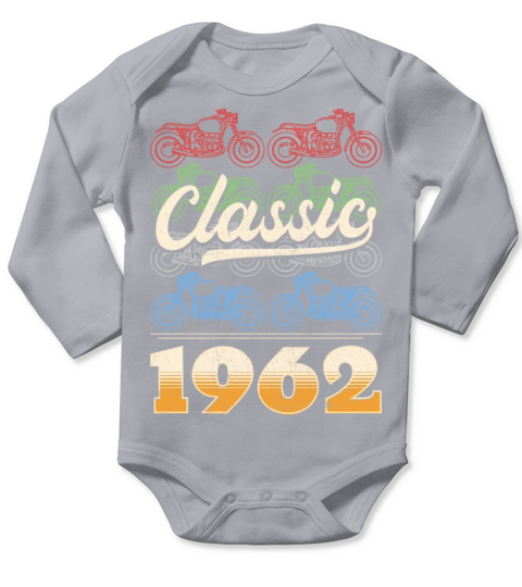 Vintage 1962 Original Parts Motorcycle Rider Long Sleeve Baby One-Piece