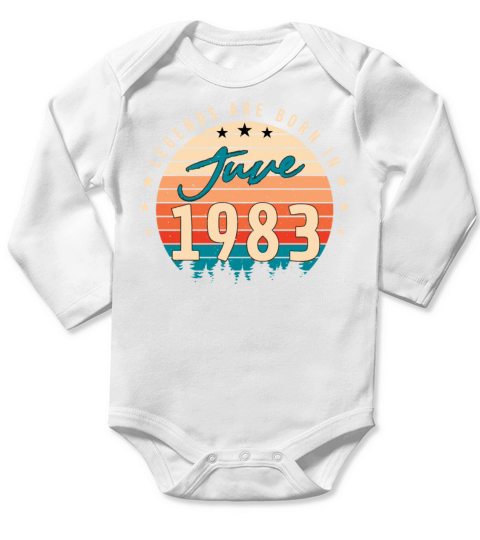 Vintage 1983 June Long Sleeve Baby One-Piece