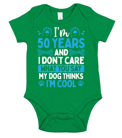 50th Birthday Dog Mom Dog Dad Papa 50 Year Old Short Sleeve Baby One-Piece